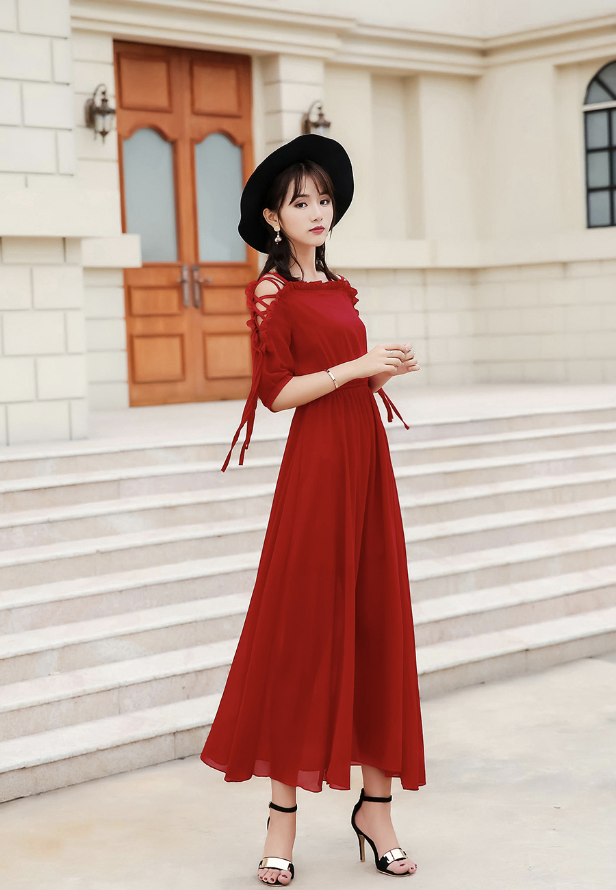 cute a line summer dresses Chiffon Girl Dress Dress on Luulla * *Specifications and colors festivalvibes Vivienne Backless – DAHLIA Lace Color:Ivory