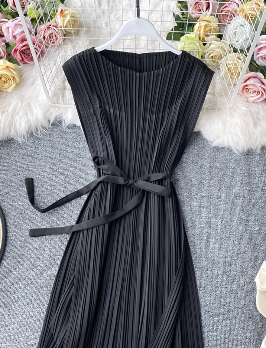 Sling Pleated A Line Dress