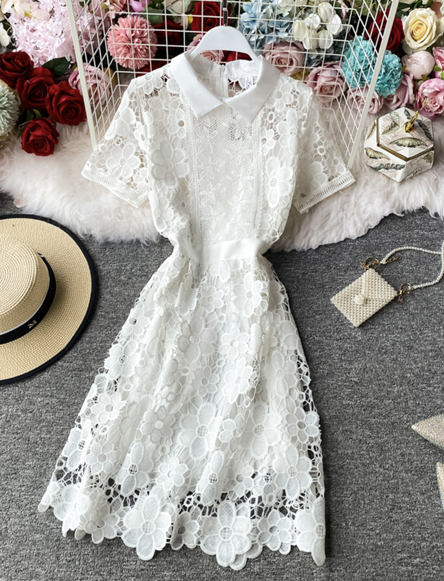 A Line Lace Short Dress Summer Dress