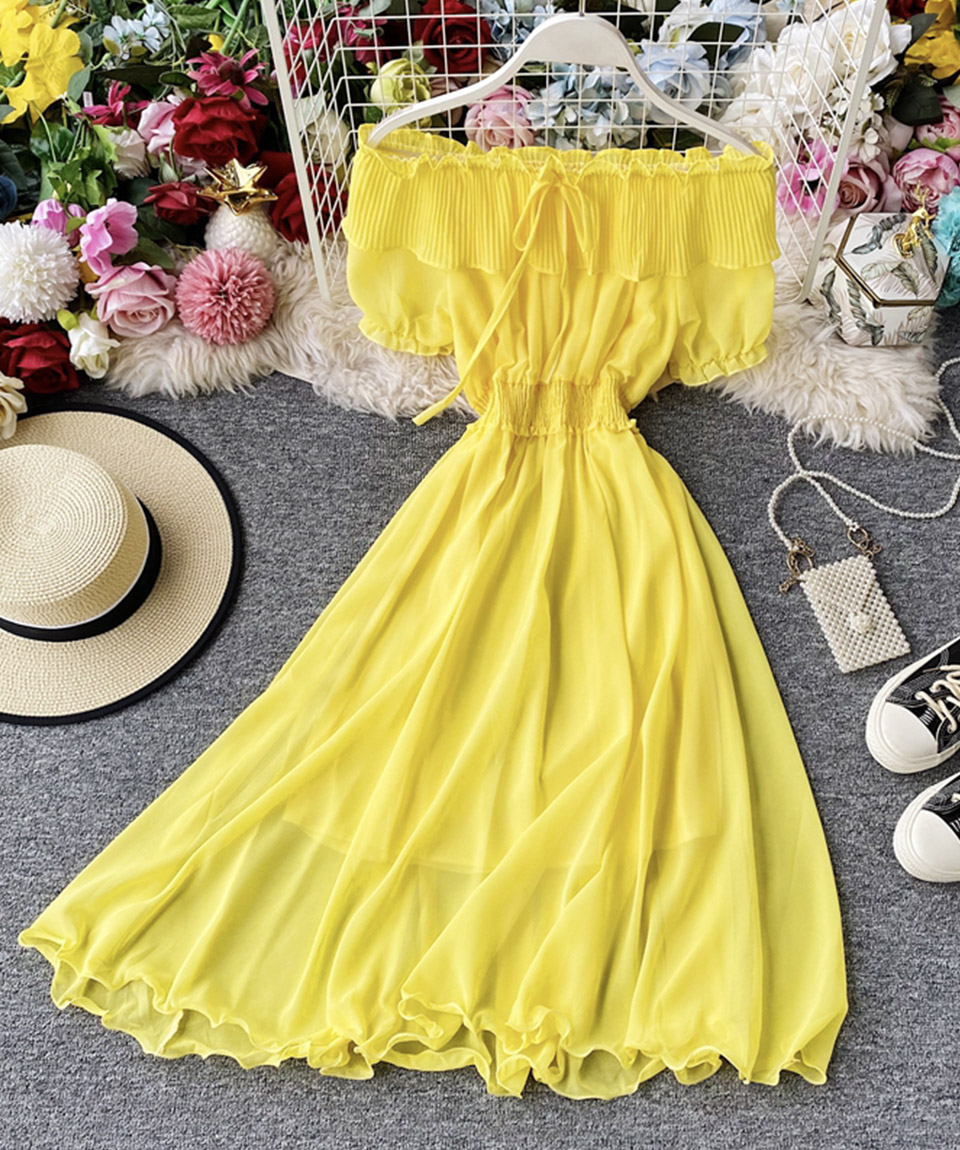 Cute Chiffon Strapless Summer Dress Fashion Dress on Luulla