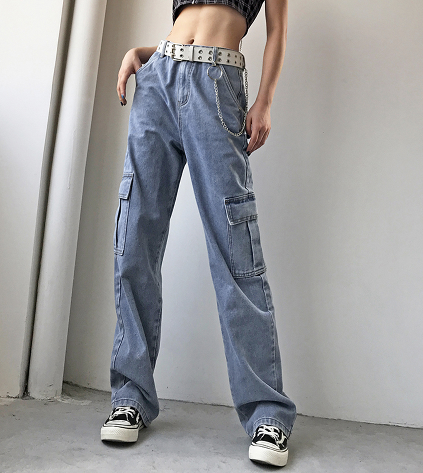 Jeans Simple High-rise Wide-leg Jeans
