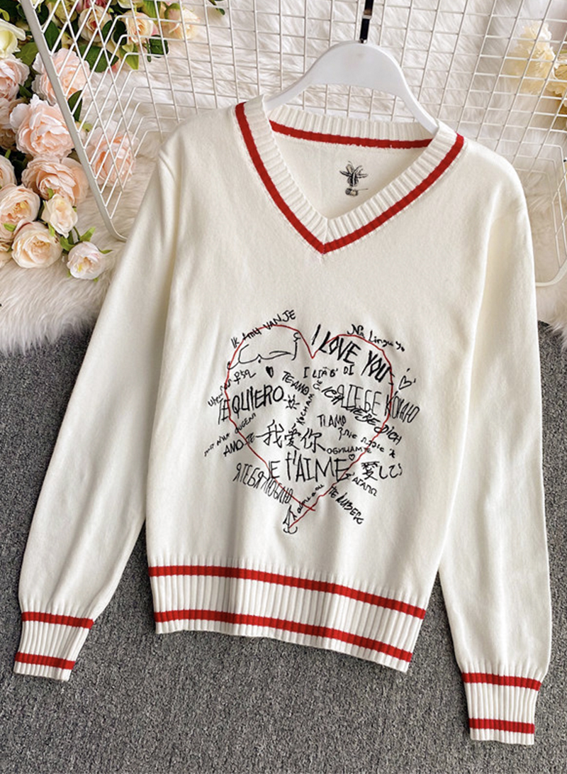 Sweater Long Sleeve Multilingual "i Love You" Sweater