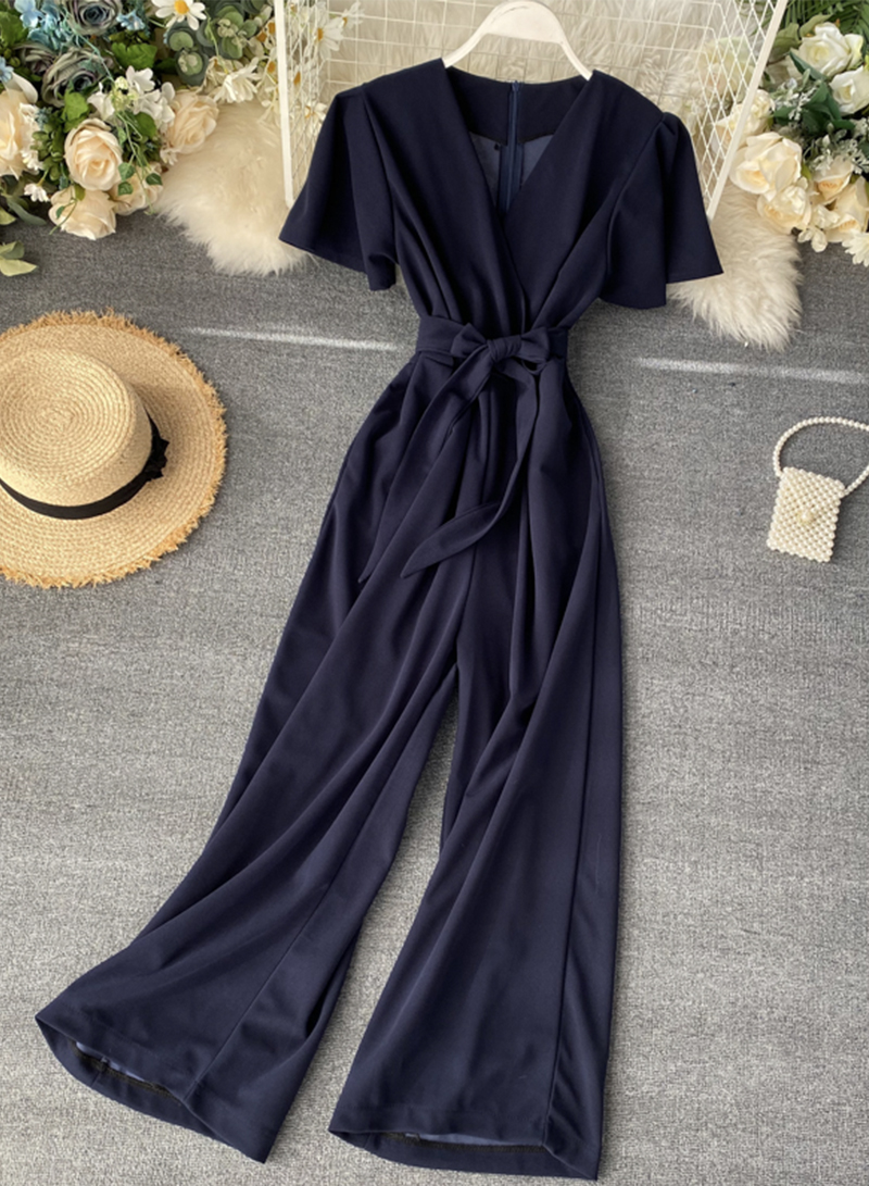 Jumpsuit Slim Fit Wide-leg Trousers on Luulla