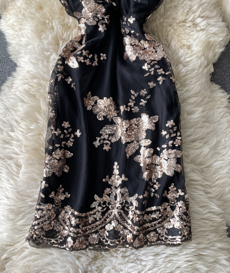 Black Sequins Short Dress Party Dress on Luulla