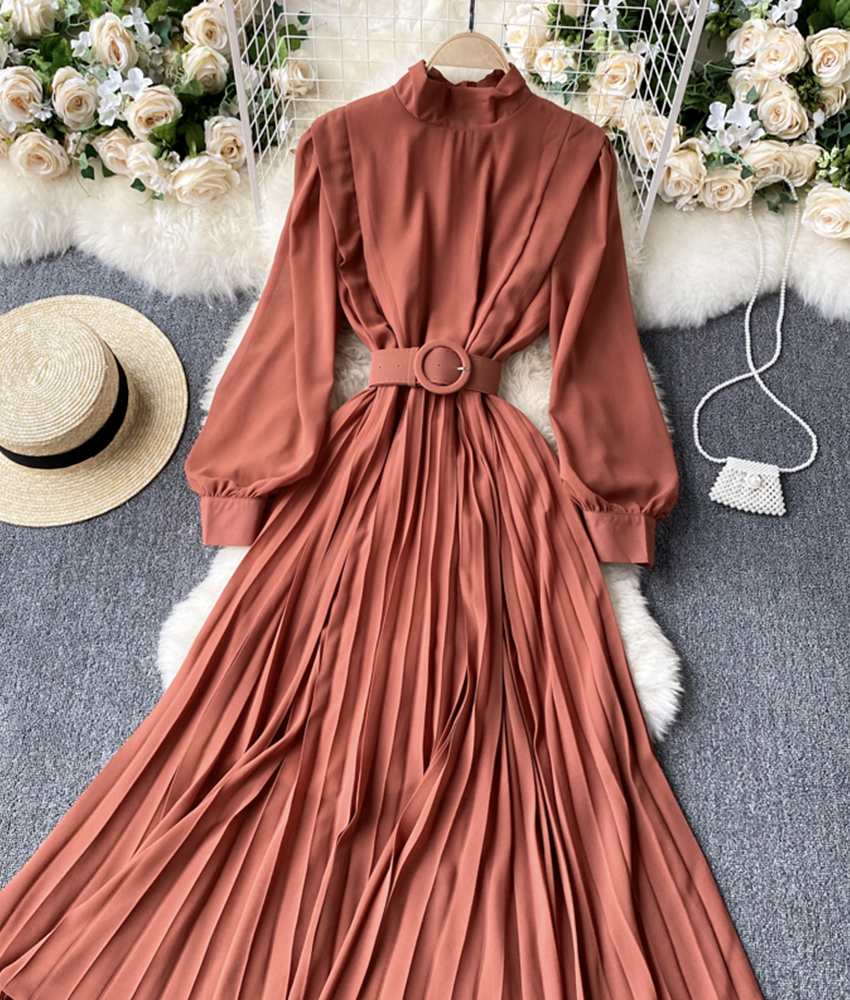 Elegant A-line Chiffon Dress with Diamond Neck Cape Blue