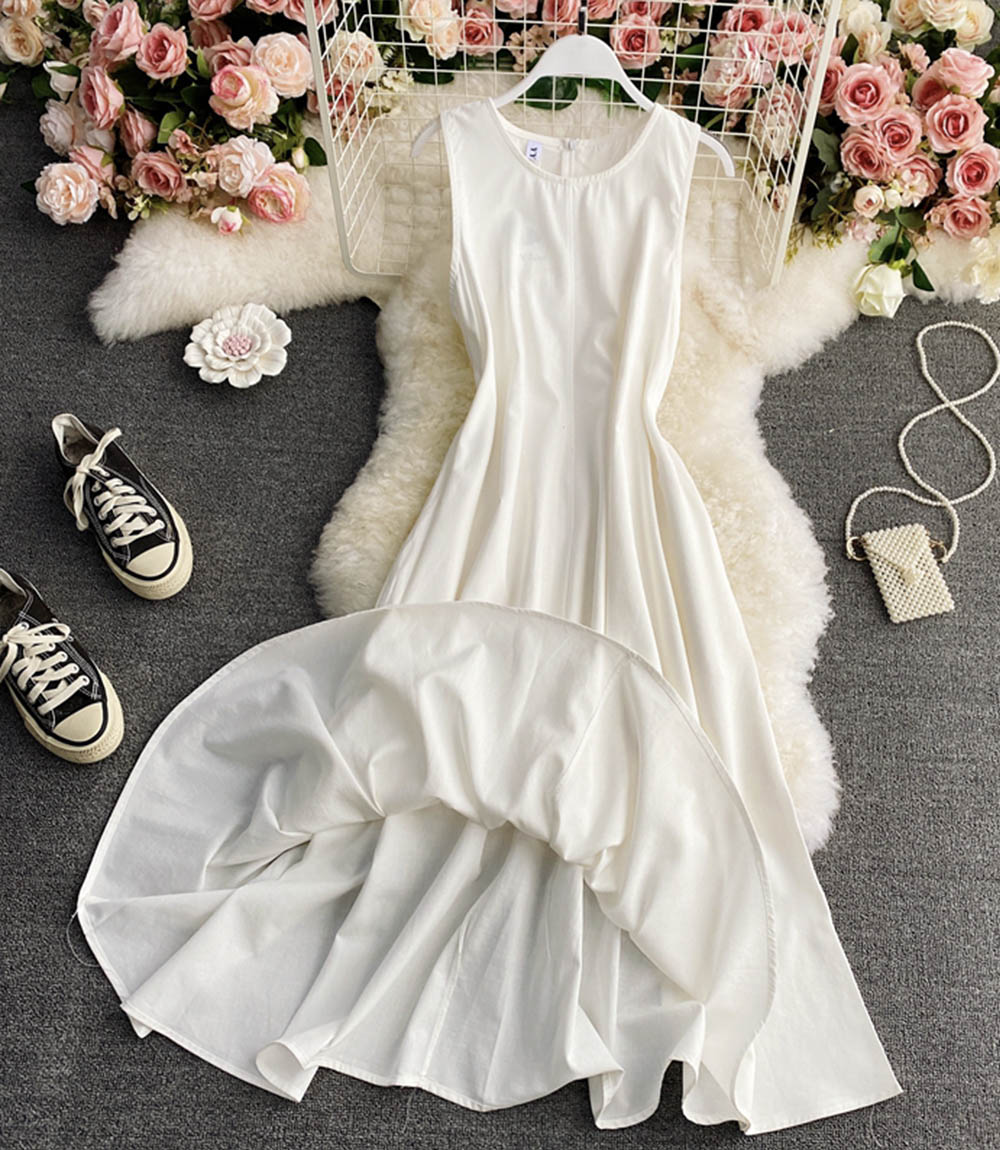 Simple A Line Round Neck Dress Fashion Dress on Luulla