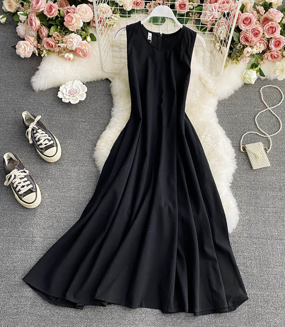 Simple A Line Round Neck Dress Fashion Dress on Luulla
