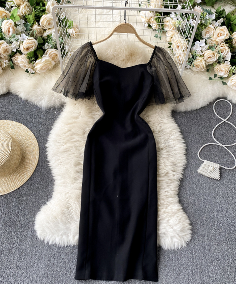 Simple Black Short Dress Fashion Dress