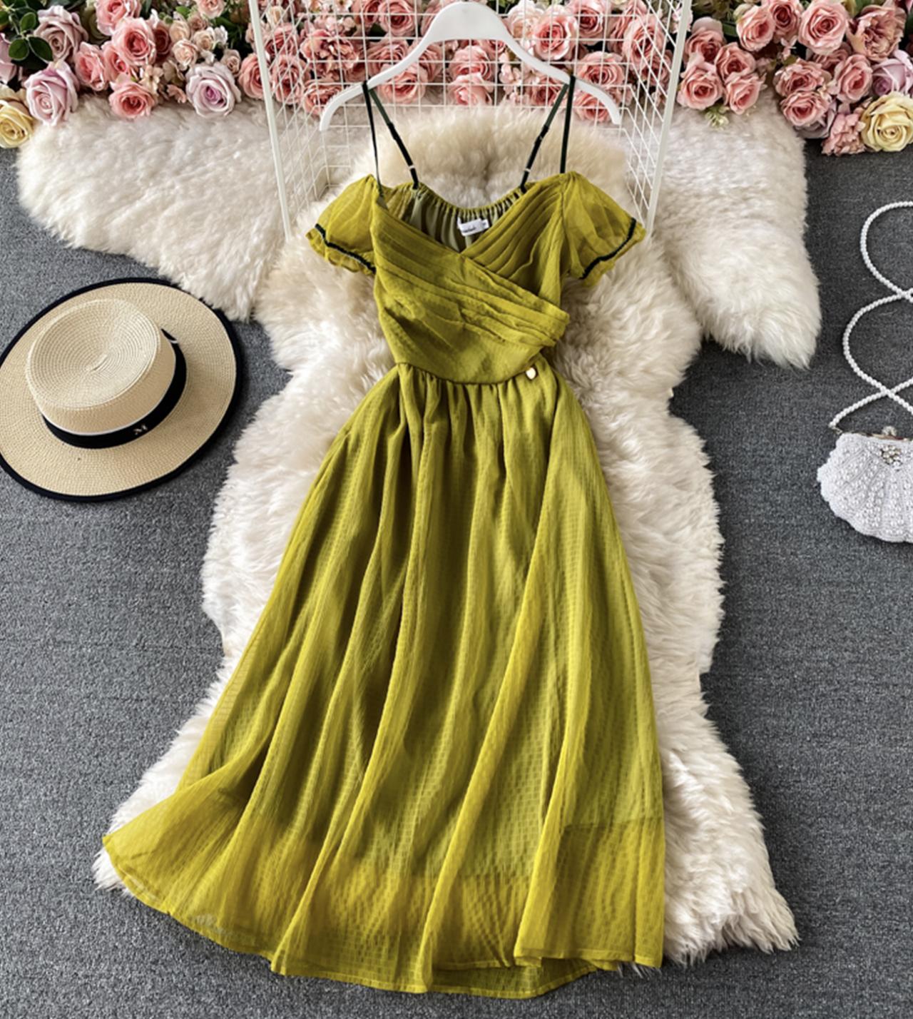 Green Tulle Short Dress Fashion Dress