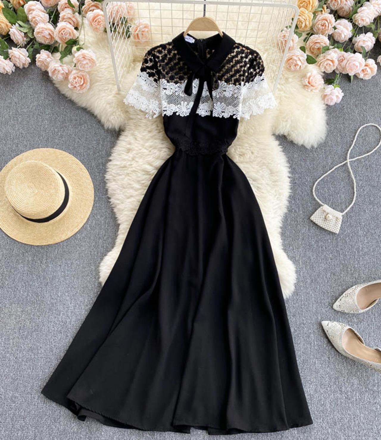 Cute lace short dress fashion dress