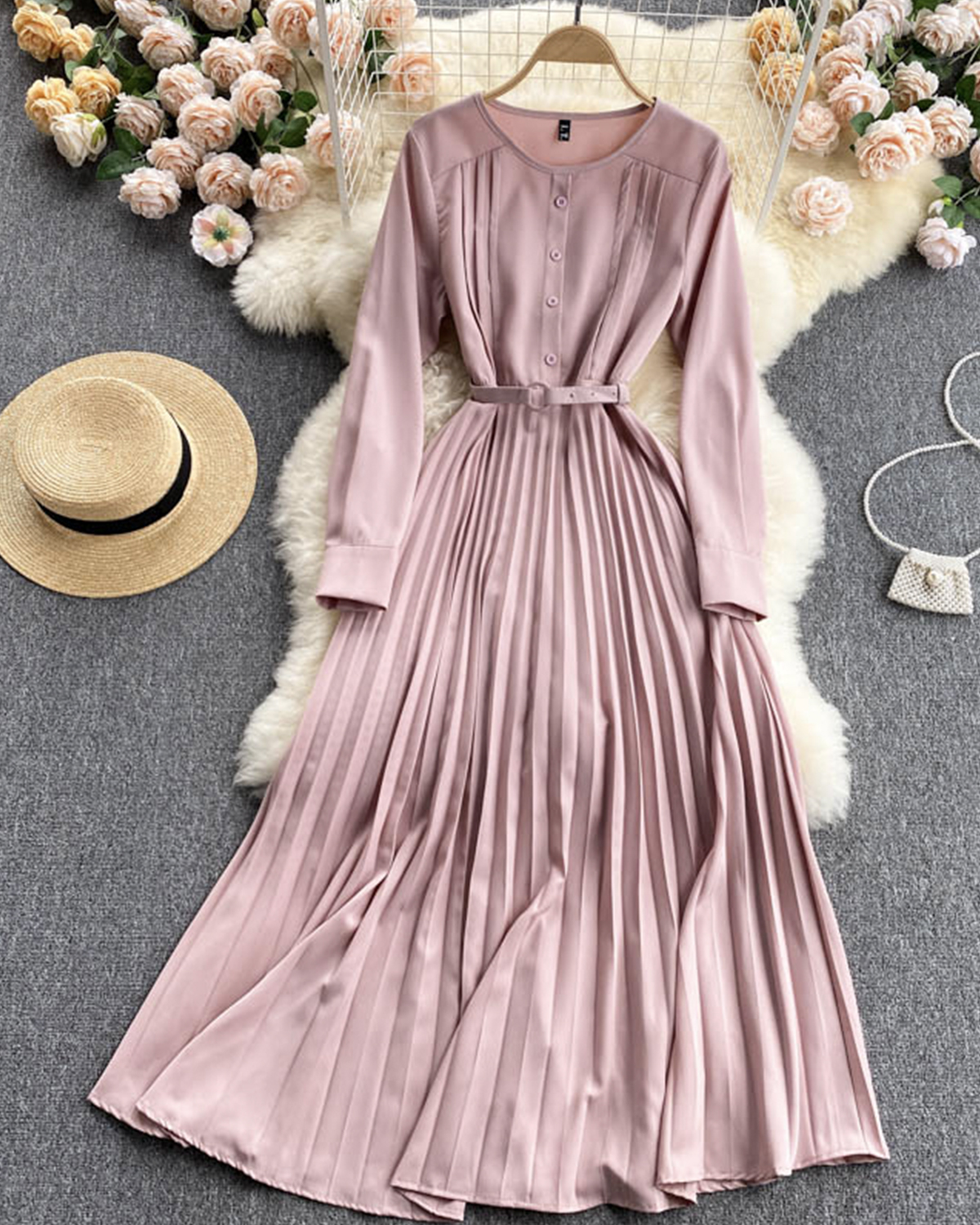 Elegant A Line Long Sleeve Dress Fashion Dress