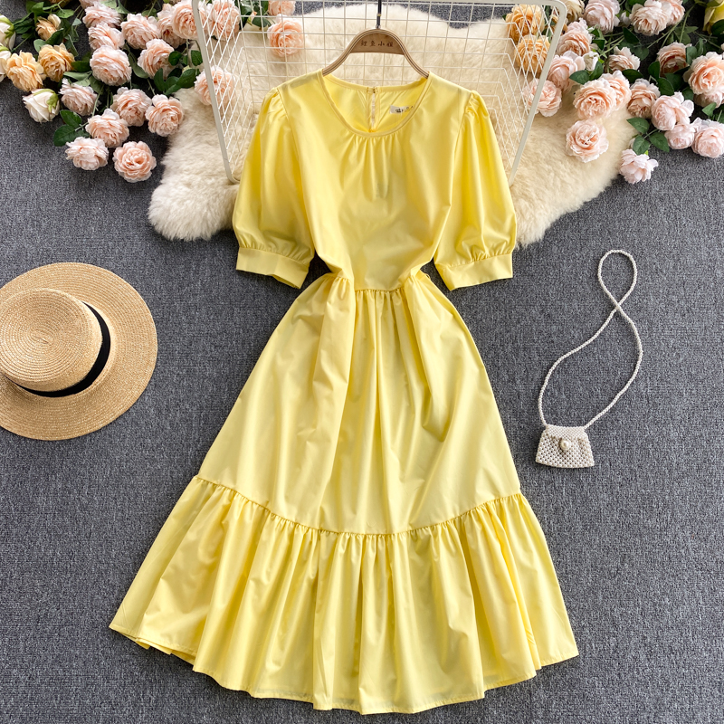 Yellow A Line Short Dress Fashion Dress on Luulla