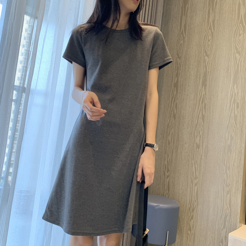 Simple Round Neck Short Dress Fashion Dress on Luulla