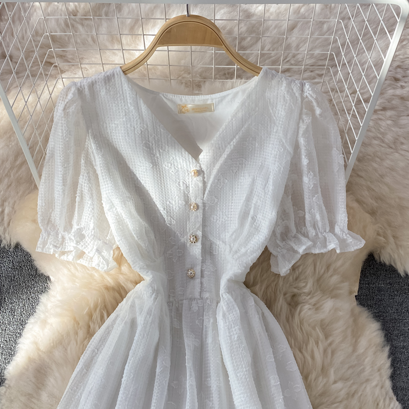 Cute V Neck Short Dress A Line Fashion Dress on Luulla