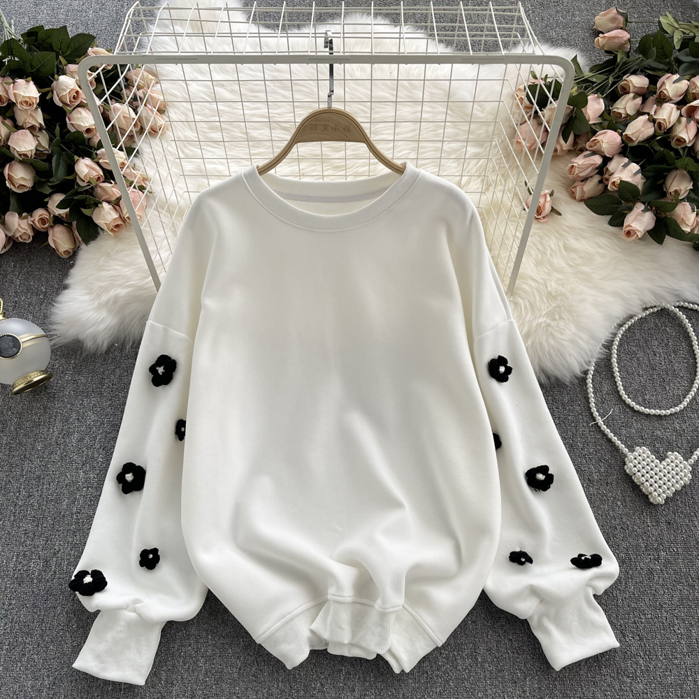 Sweet Long-sleeved Loose-fitting T-shirt