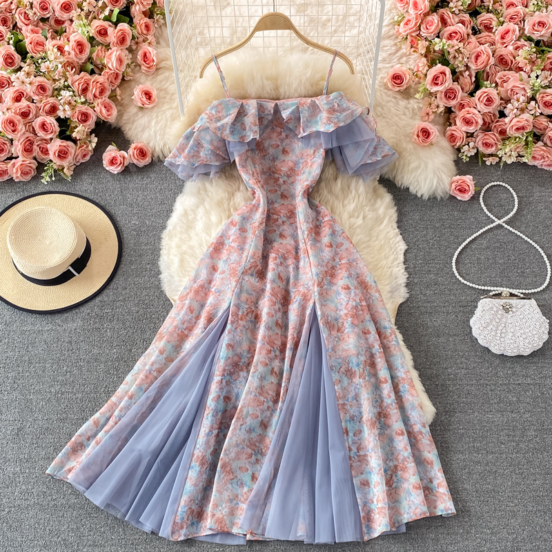 cute summer off the shoulder dresses Amazon.com: Mebius Girls Summer Off Shoulder Dresses Flowy Twirl Spaghetti Strap Ruffle Cute Casual A-Line Dress with Pockets Pink 06Y: Clothing, Shoes & Jewelry
