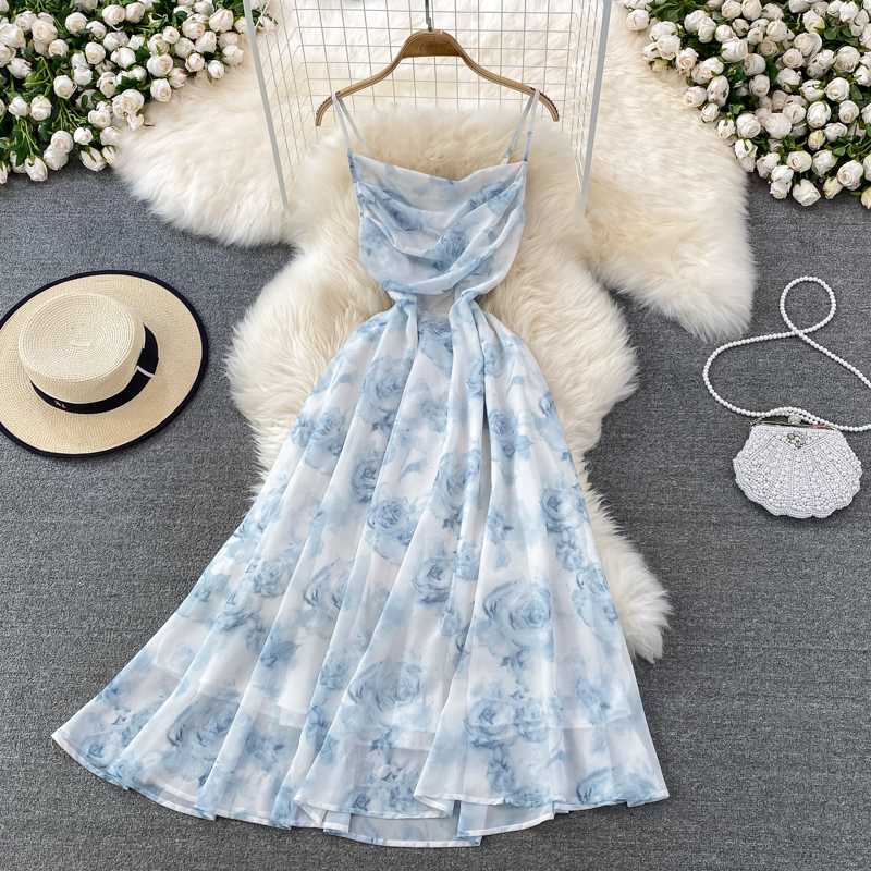 Cute A Line Floral Dress Fashion Dress