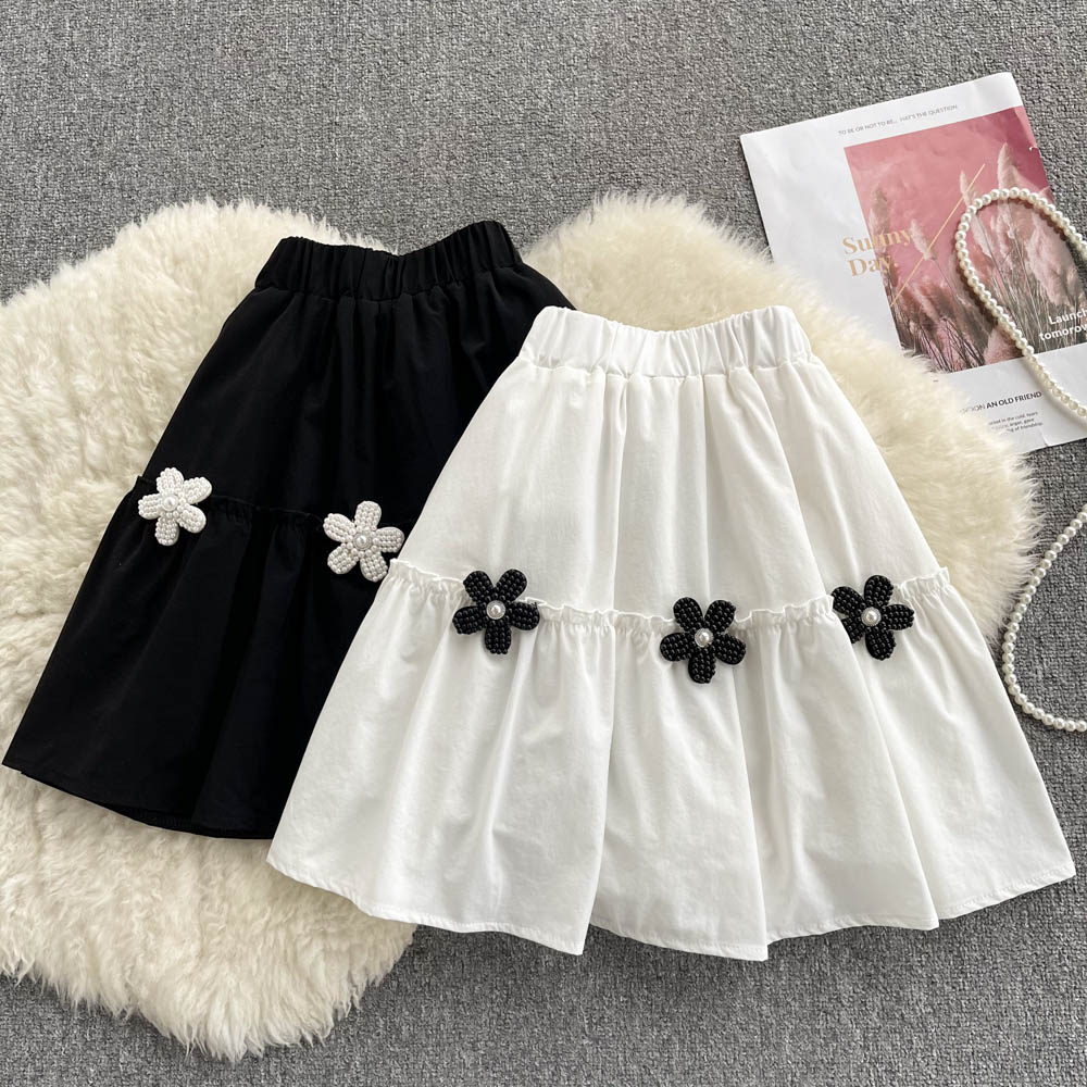 Cute A Line Flower Skirt
