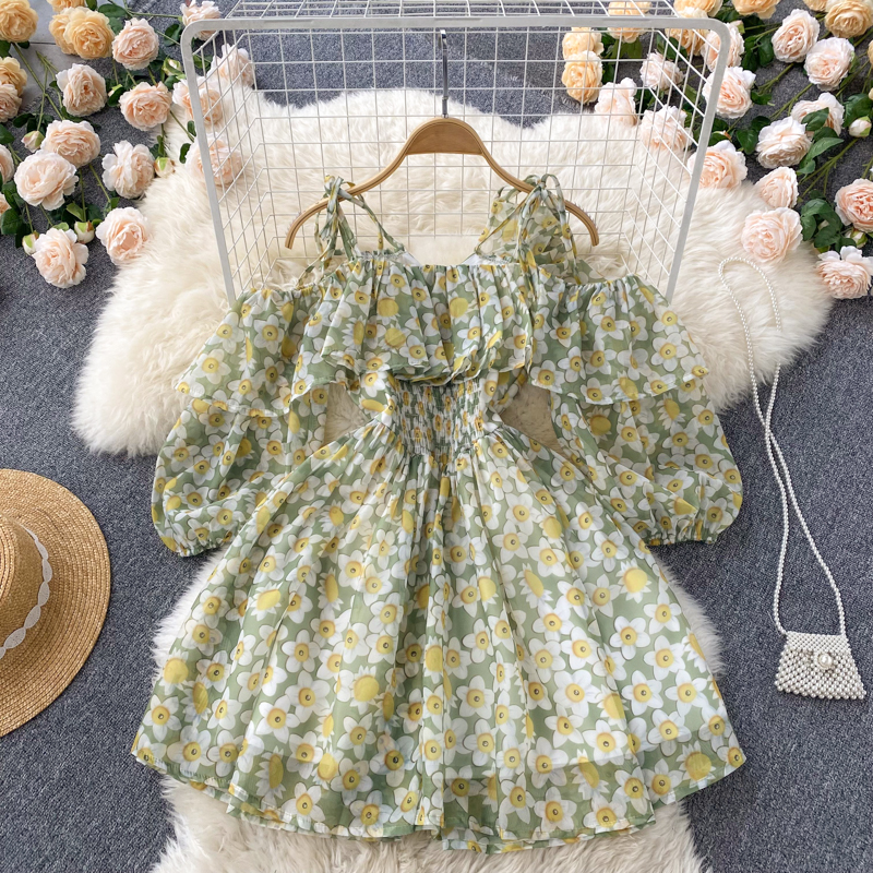 Green A Line Short Dress Fashion Dress