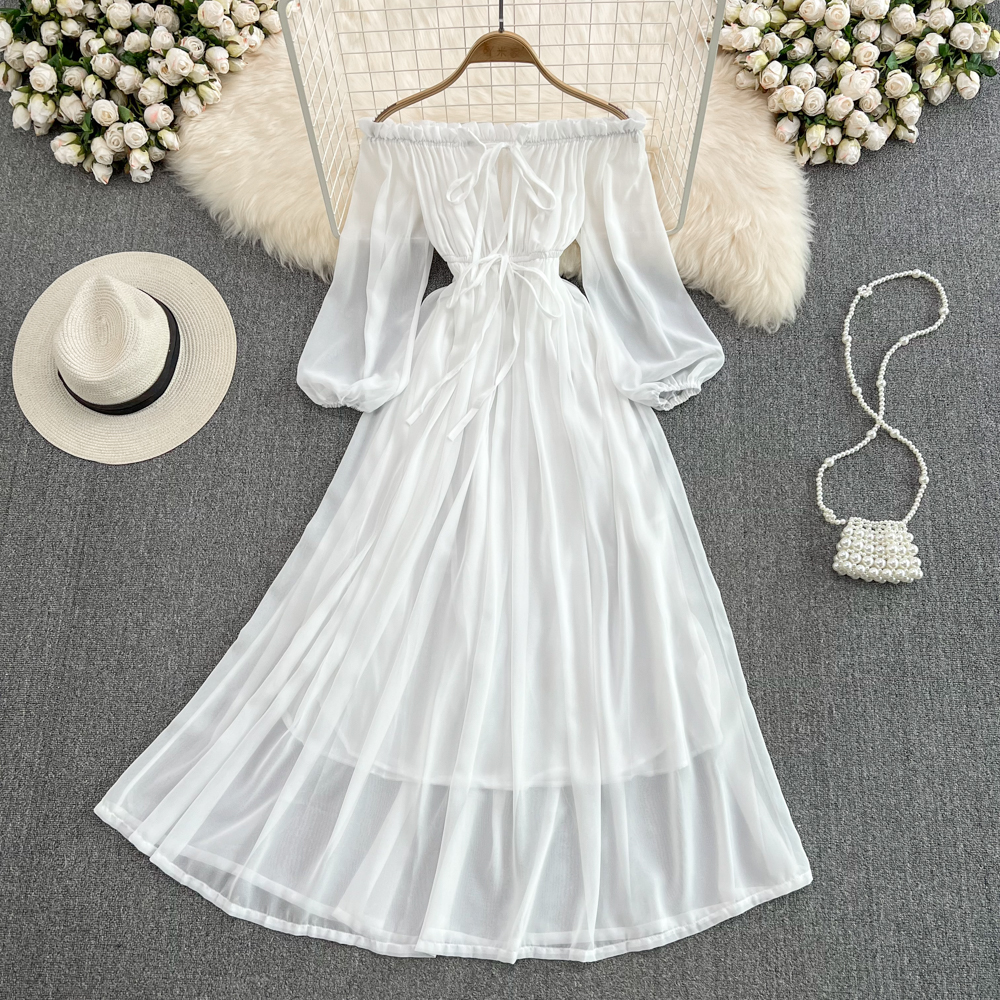 White Chiffon Long Sleeve Dress Fashion Dress on Luulla