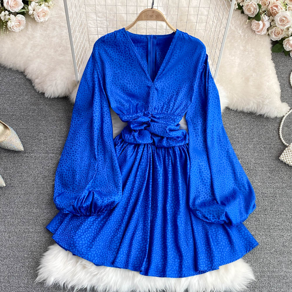 Long Sleeve V-Neck Dress