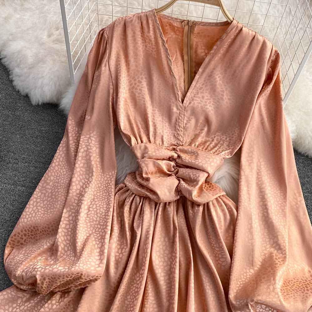 Long Sleeve V-Neck Dress main image 1