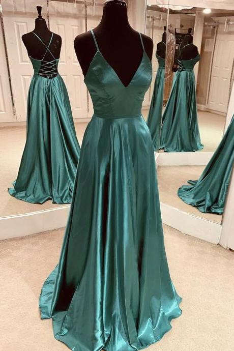Stylish Satin Long Prom Dress Evening Dress