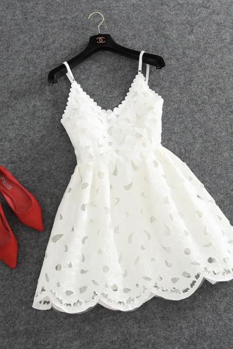 Cute V Neck Short Dress Mini Dress