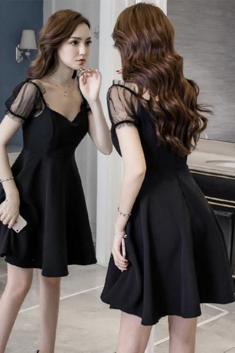 Black short dress fashion dress