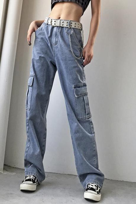 Jeans simple high-rise wide-leg jeans