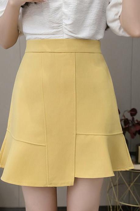 Lovely A Line Chiffon Irregular Short Skirt Wrap Hip Skirt