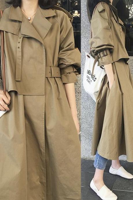 Fashion slim long outerwear autumn long-sleeved trench coat