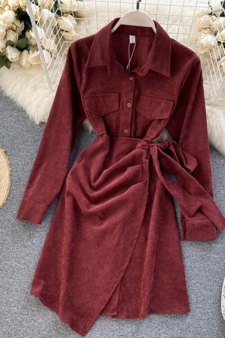 Uniquely Designed Irregular Dress Women's Autumn Dress