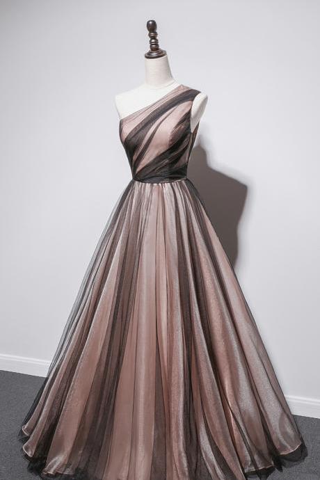 Stylish A Line One Shoulder Long Prom Dress Evening Dress