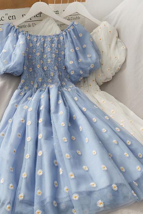 Cute A Line Little Daisy Dress