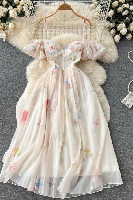 Cute A-line Off Shoulder Dress Fashion Dress