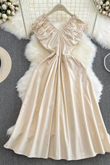 Cute V-neck Dress, Fashion Dress