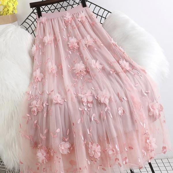 Cute A Line Tulle Short Sk..