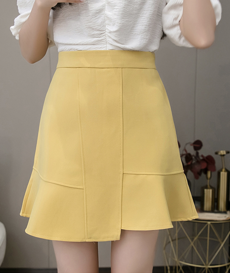 Lovely A Line Chiffon Irregular Short Skirt Wrap Hip Skirt on Luulla