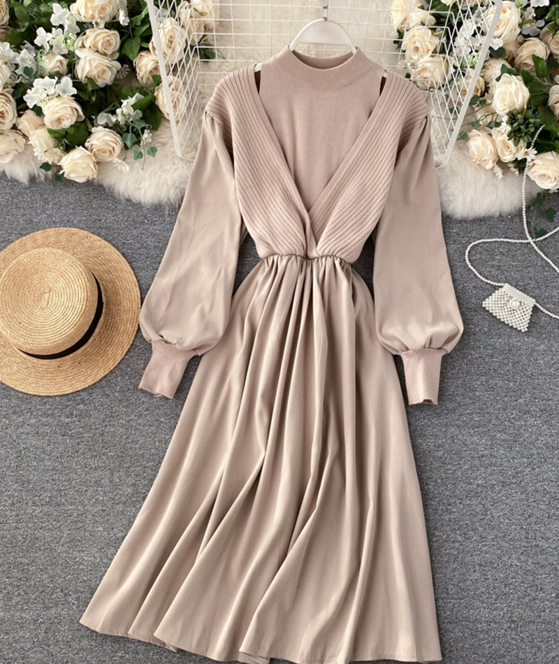 Unique A Line Long Sleeve Dress on Luulla