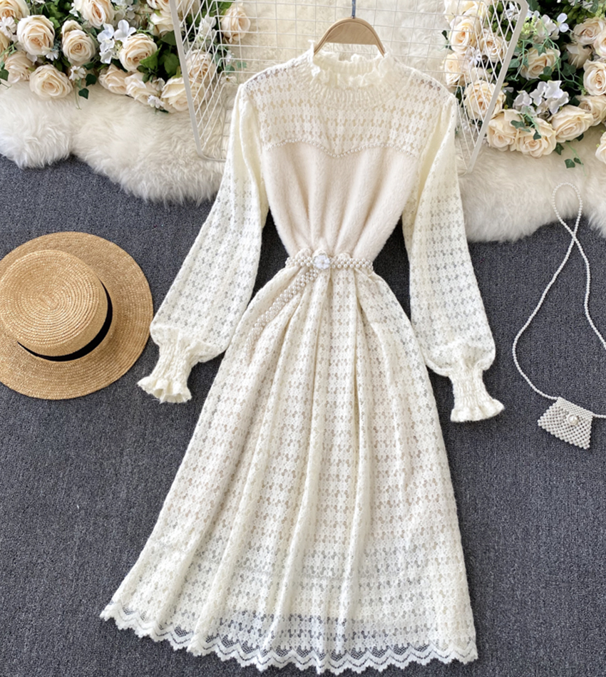 A Line Lace Long Sleeve Dress Fashion Dress on Luulla