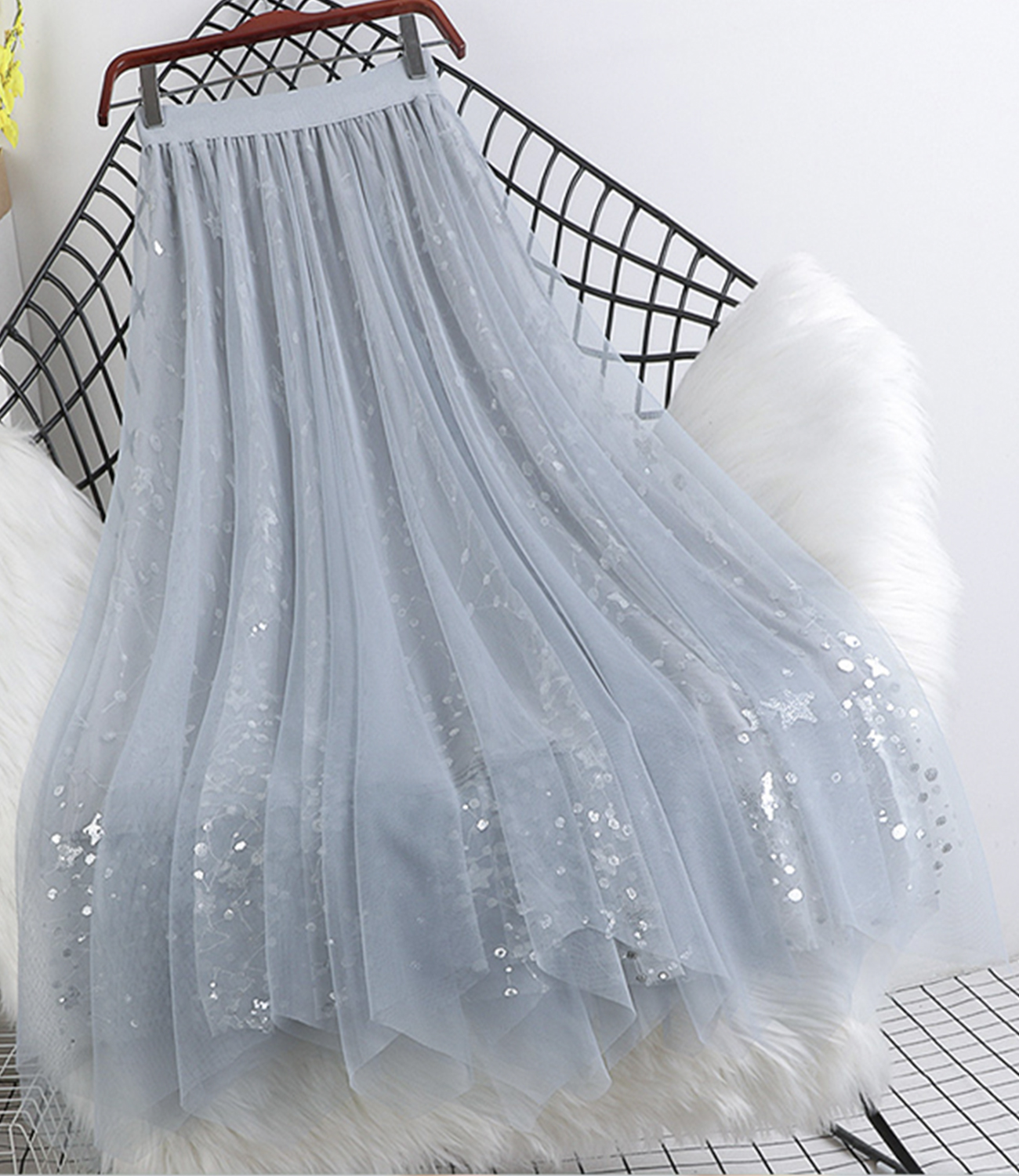 Cute A Line Tulle Sequins Skirt on Luulla