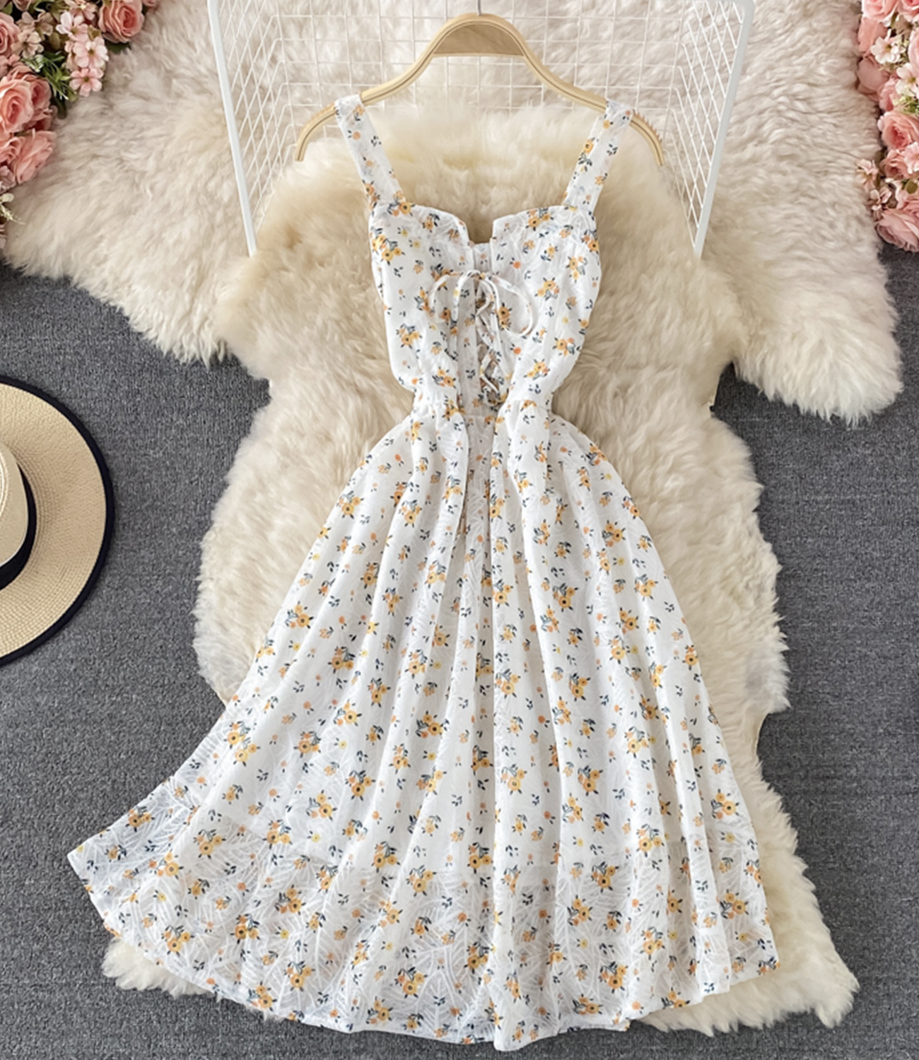 Cute A Line Floral Dress Fashion Dress on Luulla