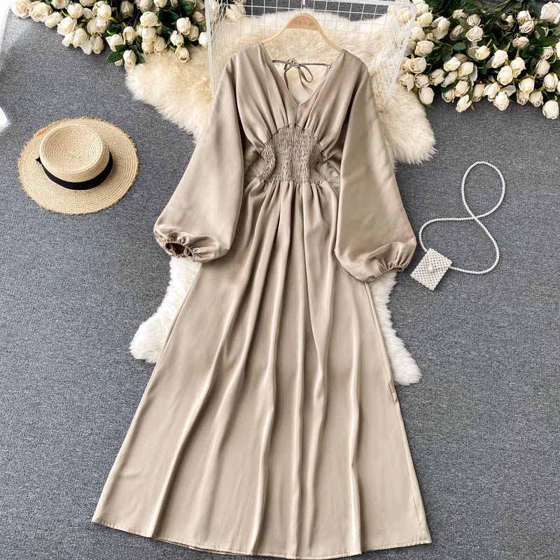 Cute V Neck Long Sleeve Dress Fashion Dress on Luulla