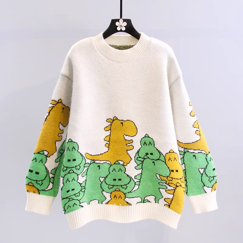 Cute Dinosaur Long Sleeve Sweater on Luulla