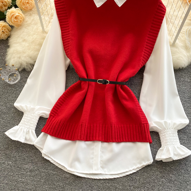 Cute Two-piece Long Sleeve Top on Luulla